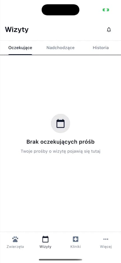 Appointments screen in the BetterPet app